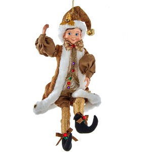 Kurt Adler Kurt Adler 16-Inch Kringle Klaus Fortune Gold Elf Ornament - 1 of 4