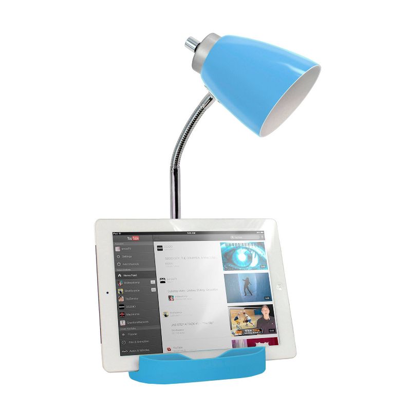 Gooseneck Organizer Desk Lamp with iPad Tablet Stand Book Holder and USB Port - LimeLights, 5 of 8