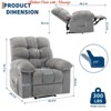 Living Room Chair w/ Massage and Heat - Electric Rocking Recliner w/Overstuffed Back, 2 Side Pockets & Remote - 3 of 4