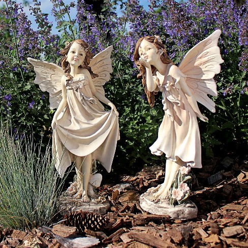 Design Toscano Wildflower Meadows Fairies Garden Statues: Set Of Two ...