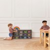ECR4Kids Streamline 15 Cubby Tray Cabinet with 15 Scoop Front Storage Bins, 3x5, Grey Wash - 4 of 4