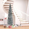 Aghana Digitals 9ft Slim Snow-Flocked Artificial Christmas Tree with 1014 Realistic PVC Branches, - 2 of 4