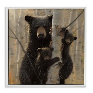 Stupell Industries Forest Black Bear and Cubs, 24" x 24" - 1 of 4