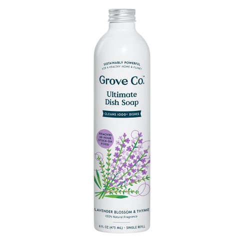 Grove Co. Lavender & Thyme Ultimate Dish Soap Refill In Aluminum Bottle -  16 Fl Oz : Target