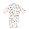 Hudson Baby Infant Girl Quilted Cotton Long-Sleeve Gowns 3pk, Enchanted Forest, 0-6 Months - 2 of 2
