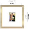 Americanflat 14x14 Gold Wedding Signature Picture Frame Displays 5x7 Photo with Polished Glass - 2 of 4