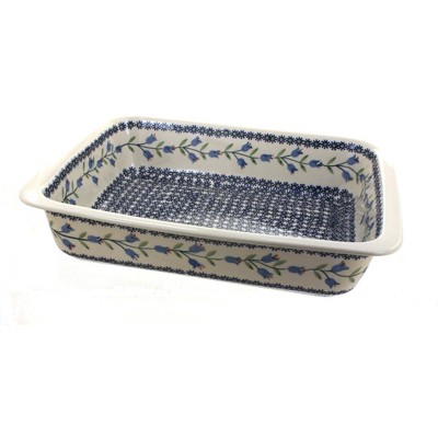 Blue Rose Polish Pottery Tulip Large Rectangular Baker : Target