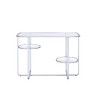 Acme Furniture 42" Hollo Sofa Table Glass/Chrome Finish: Elegant Rectangle, Metal Frame, Tempered Top - 3 of 3