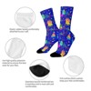 Happy Birthday Blue Cake Women Printed Crew Socks Funny Funky Socks Soft Polyester Novelty Gifts for Artists Men - 4 of 4