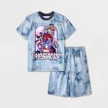 Boys' Marvel The Guardians of the Galaxy 2pc Short Sleeve Top and Shorts Pajama Set - Gray