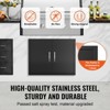 VEVOR BBQ Access Door, 31W x 24H Inch Double Outdoor Kitchen Door, Cold Plate Flush Mount Door, Wall Vertical Door with Handles, Black - 4 of 4