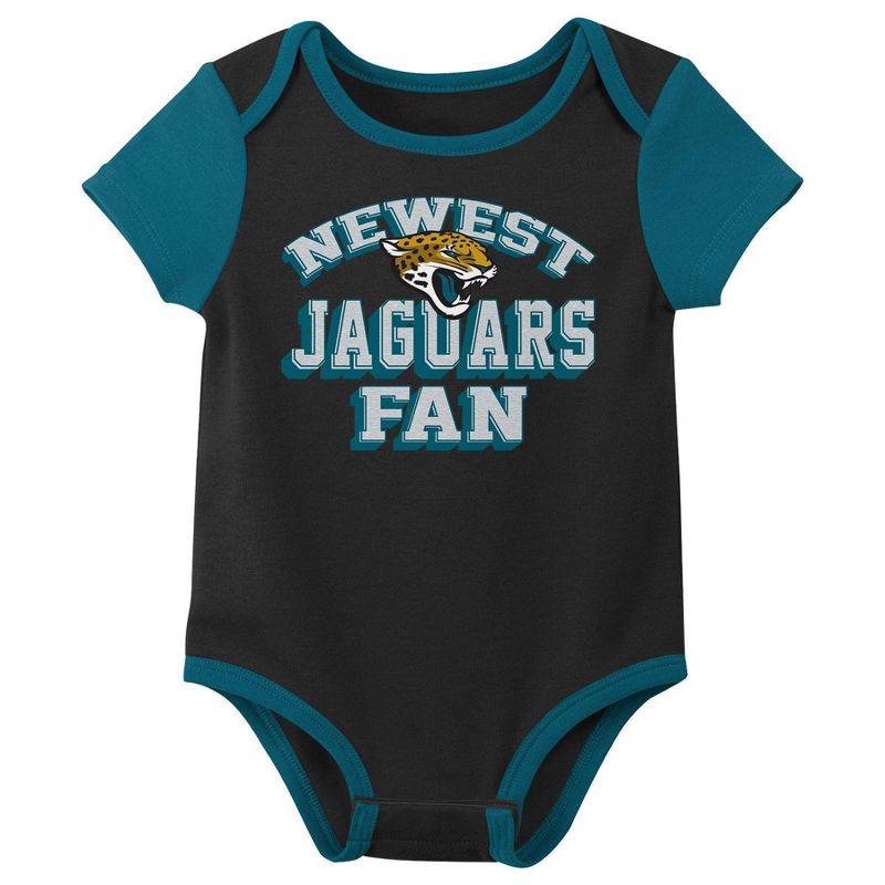 NFL Jacksonville Jaguars Infant Boys&#39; 3pk Bodysuit, 2 of 5