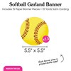 Big Dot of Happiness Fastpitch Softball Garland Banner, Sports Birthday Party or Baby Shower Decorations Banner, 30 Feet of Cord, 15 Double-Sided - 4 of 4