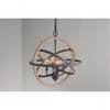 Capital Lighting Bluffton 4 - Light Pendant in  Iron/Wood - 3 of 4