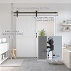 SMARTSTANDARD 80 & 96 in. Height White Interior Sliding Barn Door with Sliding Door Hardware Kit & Handle - Predrilled, Ready to Assemble, H-Paneled - 3 of 4