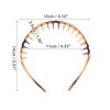 Unique Bargains Women's Flower Edge Anti-Slip Toothed Hairband Amber 1 Pc - 3 of 4