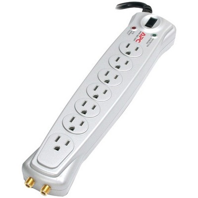  APC Audio/Video Surge Protector 7 Outlet 120V - Receptacles: 7 x NEMA 5-15R - 480J 