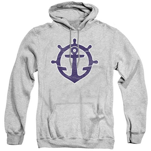 University of Portland Official Distressed Primary Adult Pull-Over Hoodie, Athletic Heather - image 1 of 4