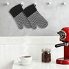 REGALWOVEN Silicone Thick Cotton Lining Heat Resistant Oven Mitts 12.8 x 7.5 Inch Set of 2 - 3 of 4