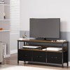 Entertainment Center with Storage, 55 Inch Small TV Stand with Drawers and Shelves, TV & Media Console Table Furniture for Living Room, Bedroom - 2 of 4