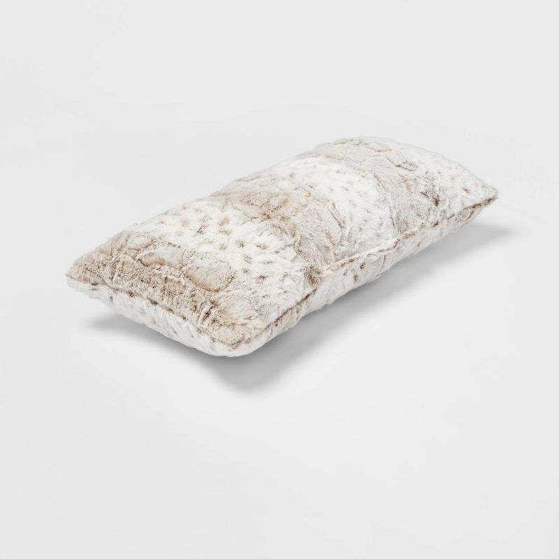 Snow Leopard Ombre Faux Fur Throw Pillow - Threshold™, 3 of 11