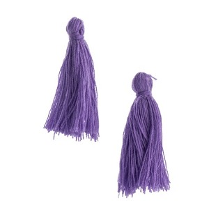 John Bead 1in Purple Cotton Tassels Ornament for DIY Crafts Party Decorations, 20pcs - 1 of 4