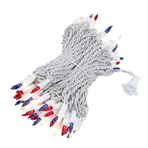 Novelty Lights 100 Light Incandescent Mini Christmas String Lights White Wire 50 Feet - 1 of 4