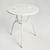 3-Piece Vintage Carved Patio Seating Set,Aluminium Patio Accent Chair Set Of 2,Round Table,Armless Chair With Petal-shaped Back-Maison Boucle - 3 of 4