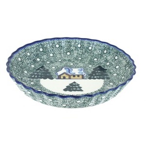 Blue Rose Polish Pottery 52D WR Unikat Pie Plate - 1 of 1