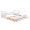 CAVINAS Multi-Functional Storage Daybed with Pull-Out Trundle & 3 Drawers, Sturdy Wood Platform Bed Frame, Twin Bed Frame for Guest Rooms & Bedrooms - 4 of 4