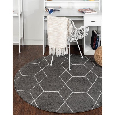 Unique Loom Rounded Trellis Frieze Rug, 7' x 10', Multi