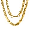 Steeltime 24" 18k gold plated stainless steel thick round box link necklace - 2 of 4