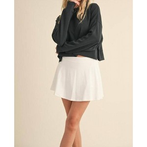 Women's Super Soft Air Scuba Oversized Crop Sweatshirt - Kimberly C - 1 of 4