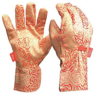 Digz Women's Indoor/Outdoor Dotted Gardening Gloves Red/White M 1 pair