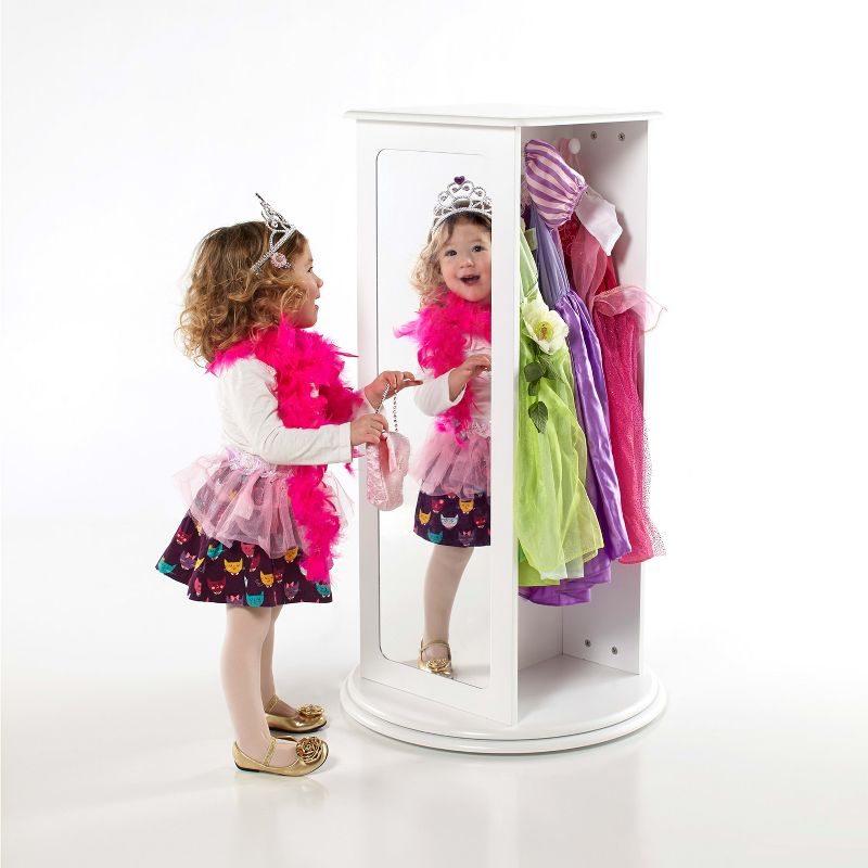 Guidecraft Kids' Rotating Dress Up Storage Center: Clothing Rack, Playroom and Bedroom Closet Organizer with Mirrors and Shelves, 2 of 12