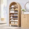 71" Shoe Rack with 3 Adjustable Shelves, Wooden 8 Tiers shoe organizer for 24 Pairs Shoe, Vertical Tall Shoe Storage, Beige - 4 of 4