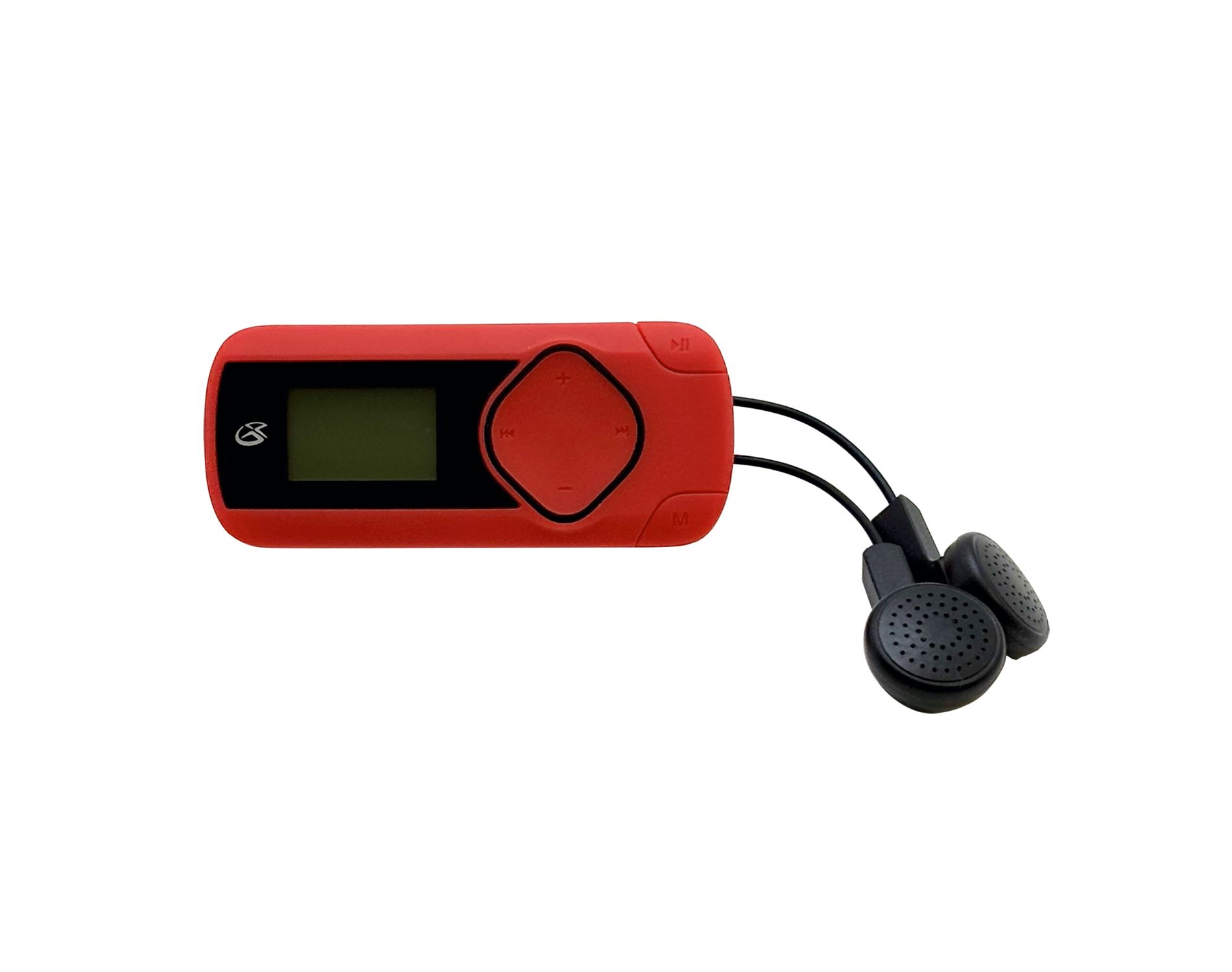 GPX® MP3 Player with FM Radio, Bluetooth® Transmitter, and Wired Earbuds, Red, MWB308R