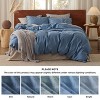 3 Pieces Linen Soft & Cozy Duvet Cover Linen Cotton Blend Bedding Set Tropical Plants Beige Color Cooling Bedding - 4 of 4