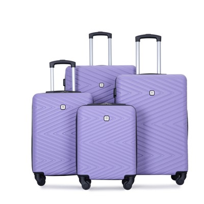 Whisen 4-Piece Set(16/20/24/28 in.) Luggage Sets ABS Lightweight Suitcase with TSA Lock and Rotating Wheels