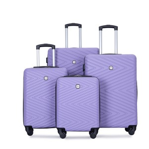Whisen 4-Piece Set(16/20/24/28 in.) Luggage Sets ABS Lightweight Suitcase with TSA Lock and Rotating Wheels - 1 of 4