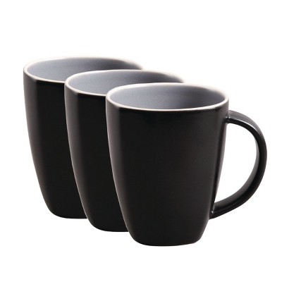 Mr. Coffee Dutton Springs 4 Piece 19 Ounce Stoneware Assorted Designs Mug  Set in White