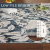 Washable Rug for Living Room, Non-Slip Modern Botanical Floral Leaf Area Rug, Stain-Resistant Indoor Foldable Print Carpet for Bedroom, Nursery - 2 of 4