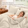 260 Thread Count Organic Cotton Percale Bed Sheet Set by Bare Home - 3 of 4