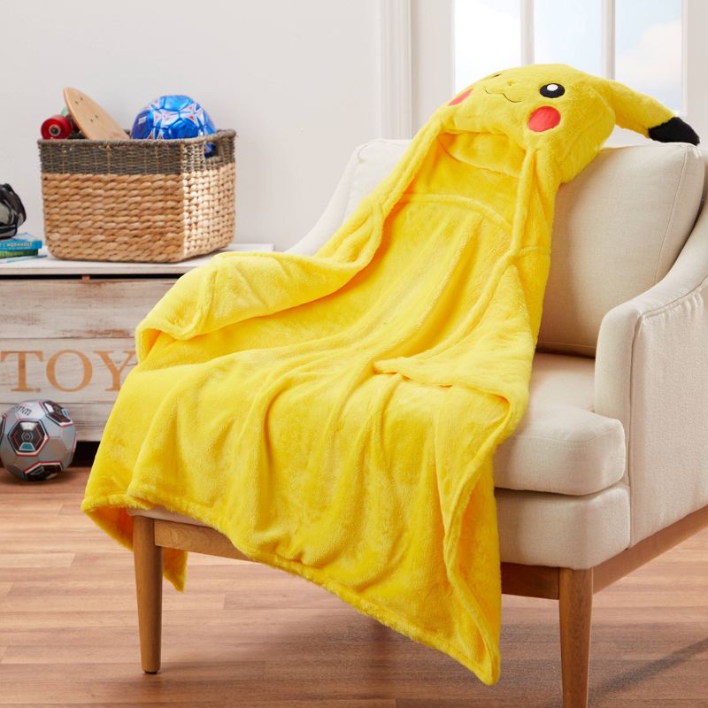 Pokemon Pikachu Kids&#39; Hooded Blanket, 5 of 6