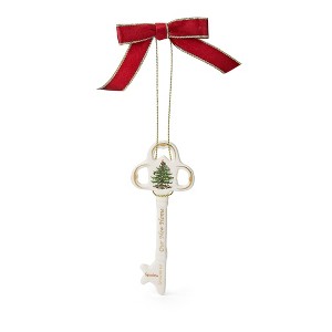 Spode Our New Home Key Ornament 2025 - Hand Painted Dolomite Christmas Ornament with Printed Year, Key Figurine Holiday Décor - 1 of 4