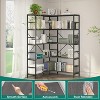 5 Tier Industrial Corner Bookshelf, L Shape Heavy Duty Metal Frame with Storage for Bedroom, Living Room, Home Office - 4 of 4