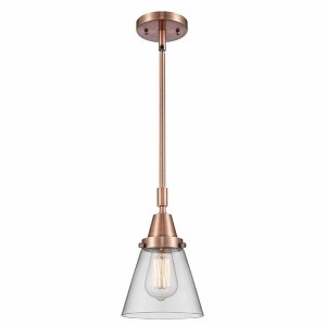 Cone - 1 Light Stem Hung Mini Pendant In Industrial Style-9.13 Inches Tall and 6 Inches Wide - 1 of 1