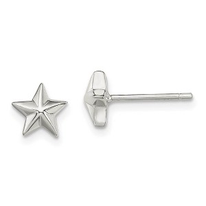 Black Bow Jewelry 6mm Nautical Star Post Earrings in Sterling Silver - 1 of 4