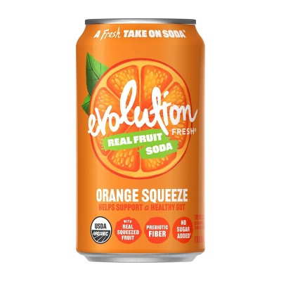 Evolution Fresh Orange Squeeze Real Fruit Soda - 12 fl oz
