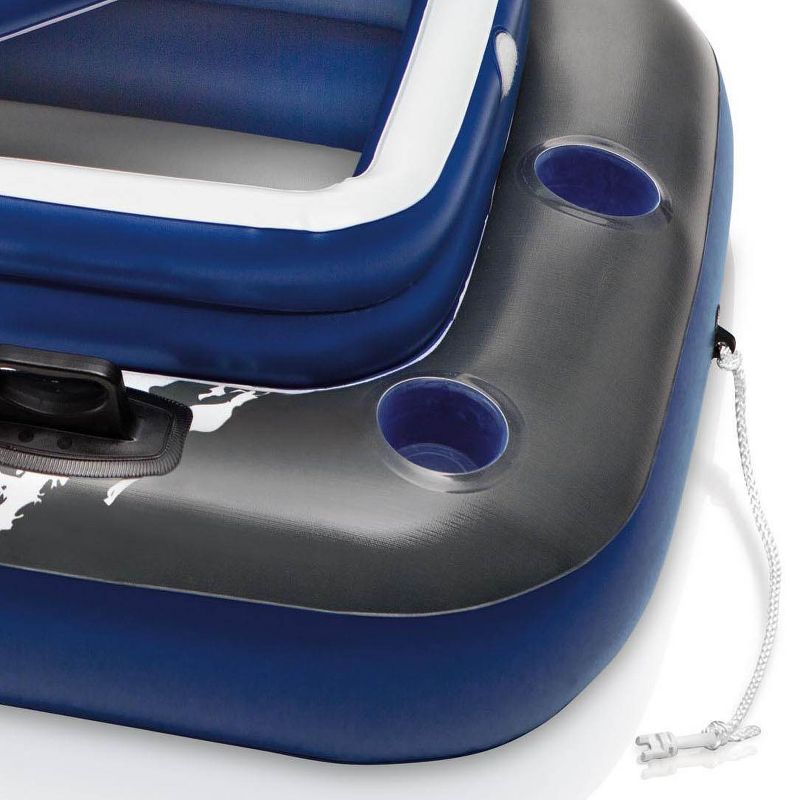 INTEX 58821EP Mega Chill 2 Inflatable Cooler: Removable Ice Chest – 6 Built-In Cup Holders – 4 Durable Handles – Easy-To-Use Connectors – River Run, 4 of 7